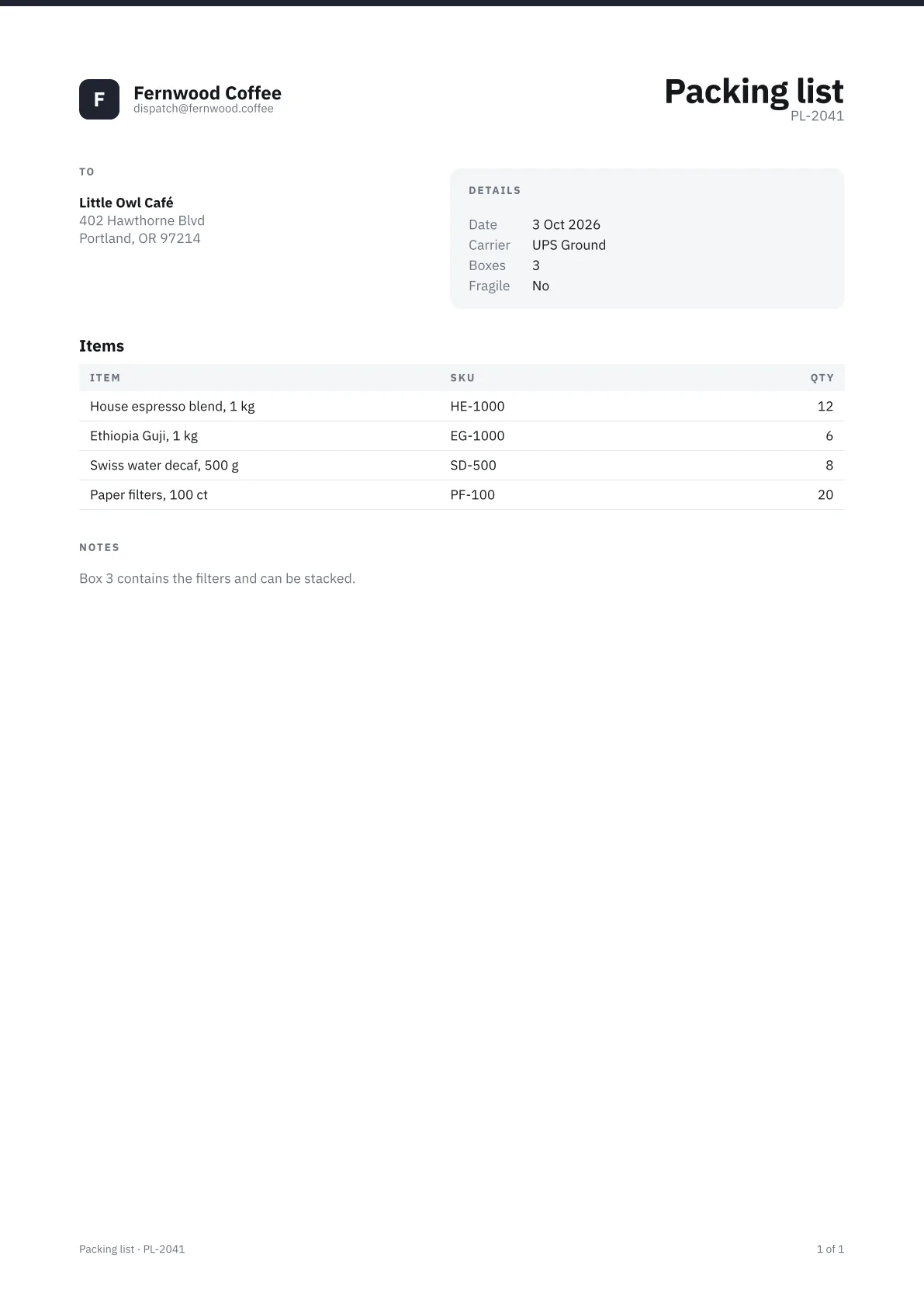 Any JSON becomes a clean document: rendered document